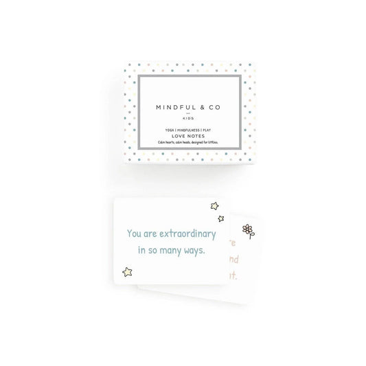 Mindful & Co Kids Love Notes box and cards with positive messages for children, Come see us at Awaken, Franklin, Tennessee
