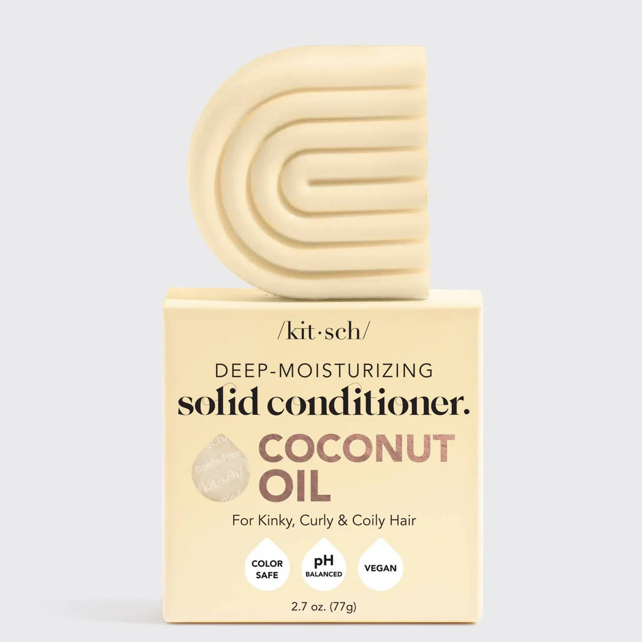 Kitsch deep-moisturizing solid conditioner with coconut oil for kinky, curly, coily hair. Come see us at Awaken, Franklin, Tennessee