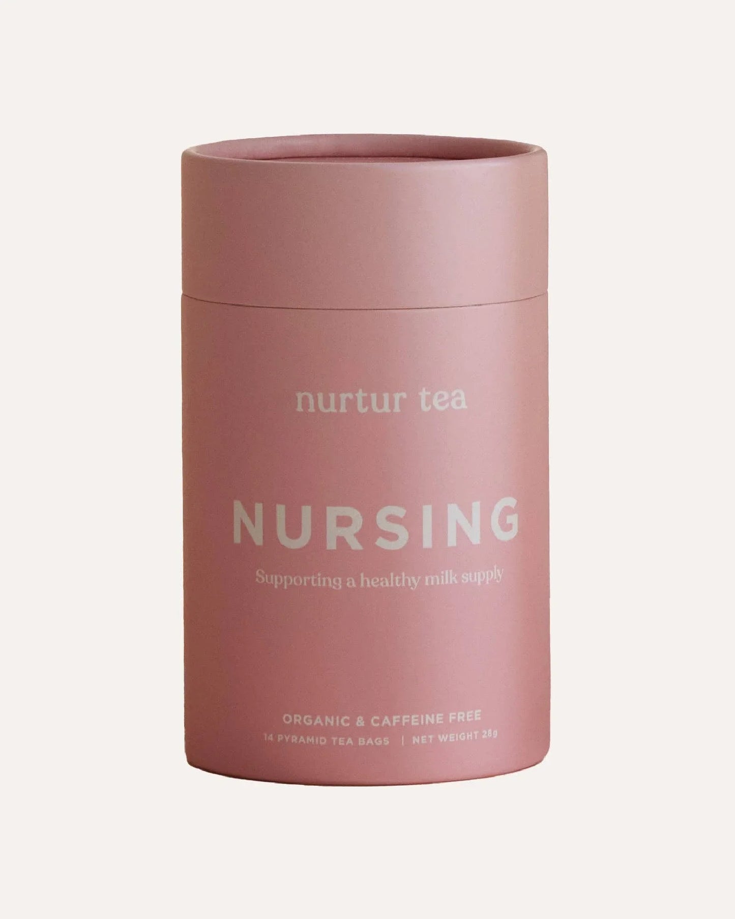 Pink canister of Nurtur Tea Nursing for healthy milk supply, Come see us at Awaken, Franklin, Tennessee