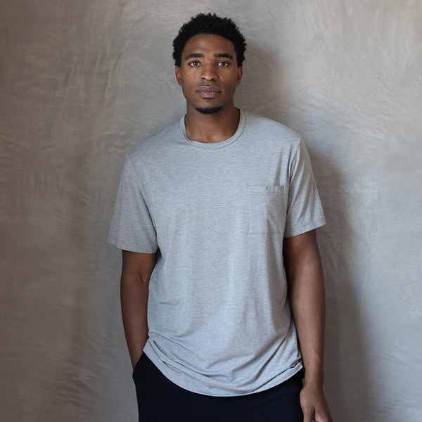 Cozy Earth Men's Stretch-Knit Bamboo Lounge Tee