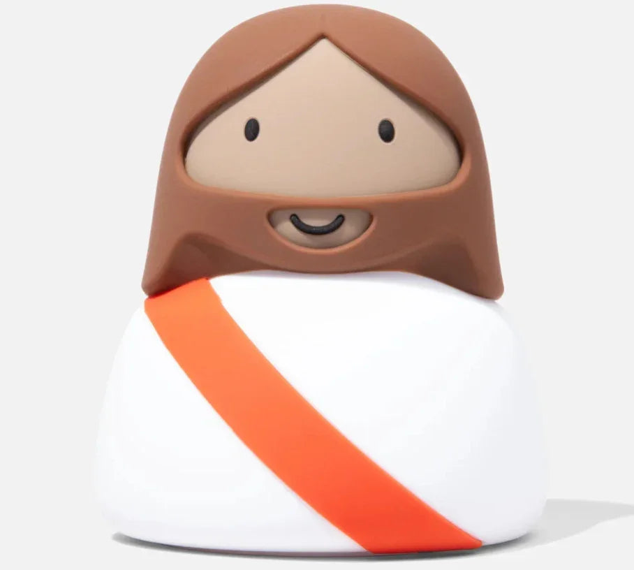 Cute Jesus figurine with orange sash, Come see us at Awaken, Franklin, Tennessee