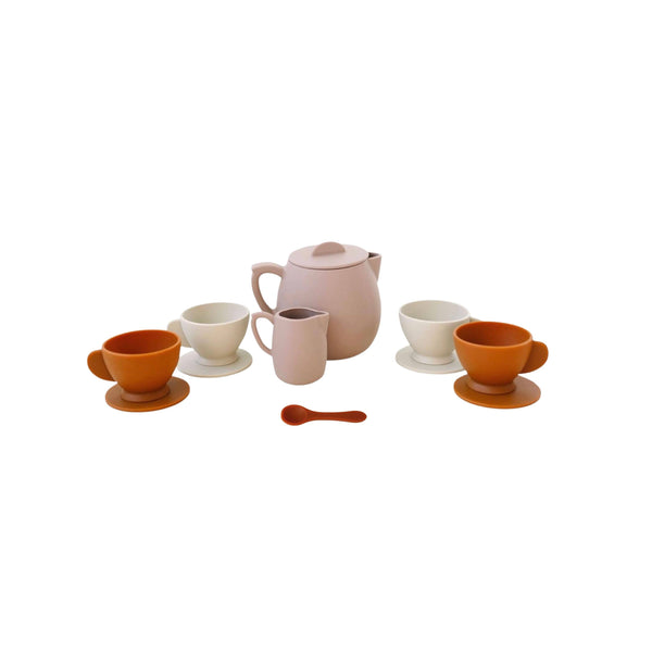 Marlowe & Co - Botanical Rose Silicone Tea Play Set