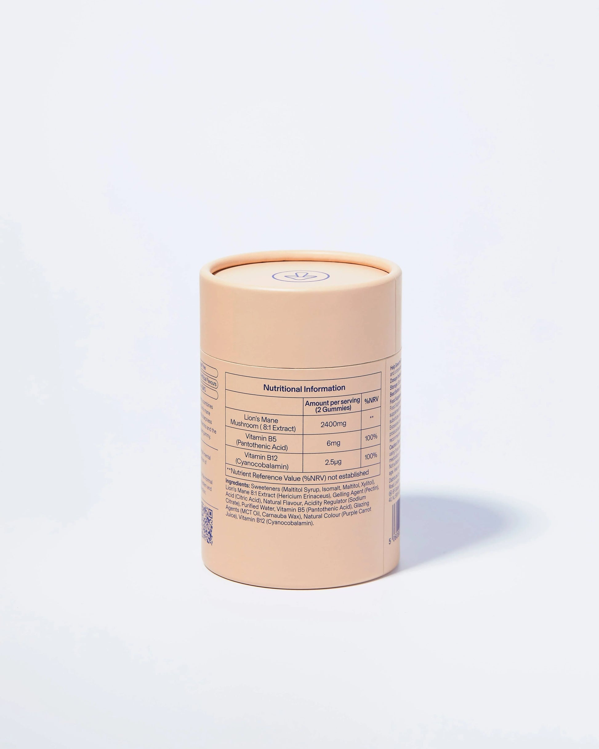 Tan supplement container with nutrition label, white background. Come see us at Awaken, Franklin, Tennessee.