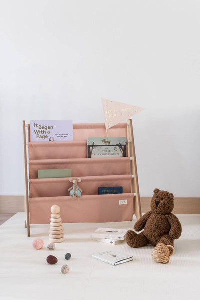 3 Sprouts - Recycled Fabric Kids Book Rack - Solid Colors