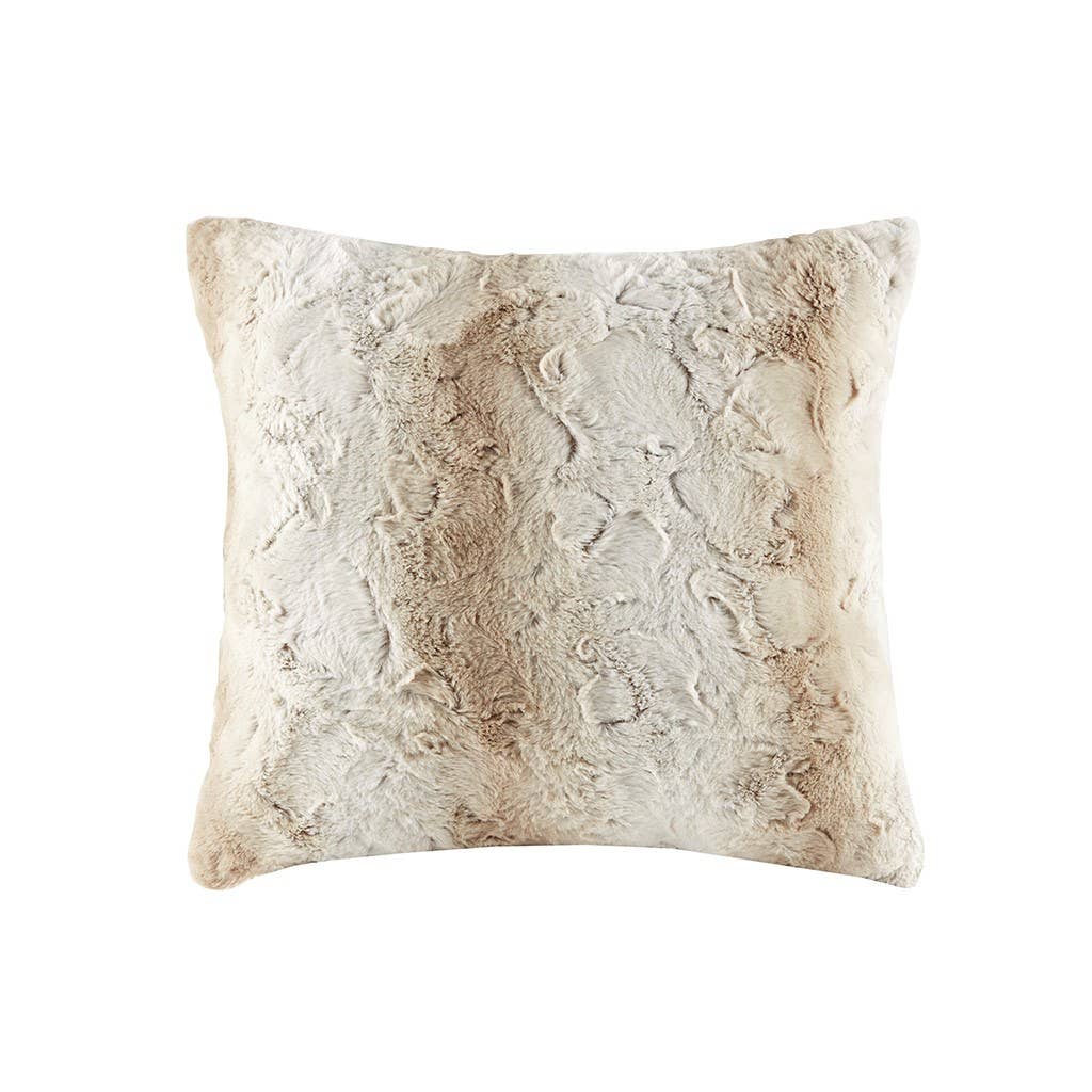 Olliix - 20x20" Faux Fur Throw Pillow