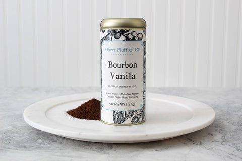 Oliver Pluff & Company - Bourbon Vanilla Ground Coffee - Signature Coffee Tin