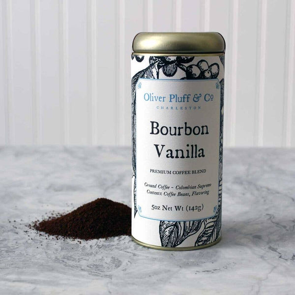 Oliver Pluff & Company - Bourbon Vanilla Ground Coffee - Signature Coffee Tin