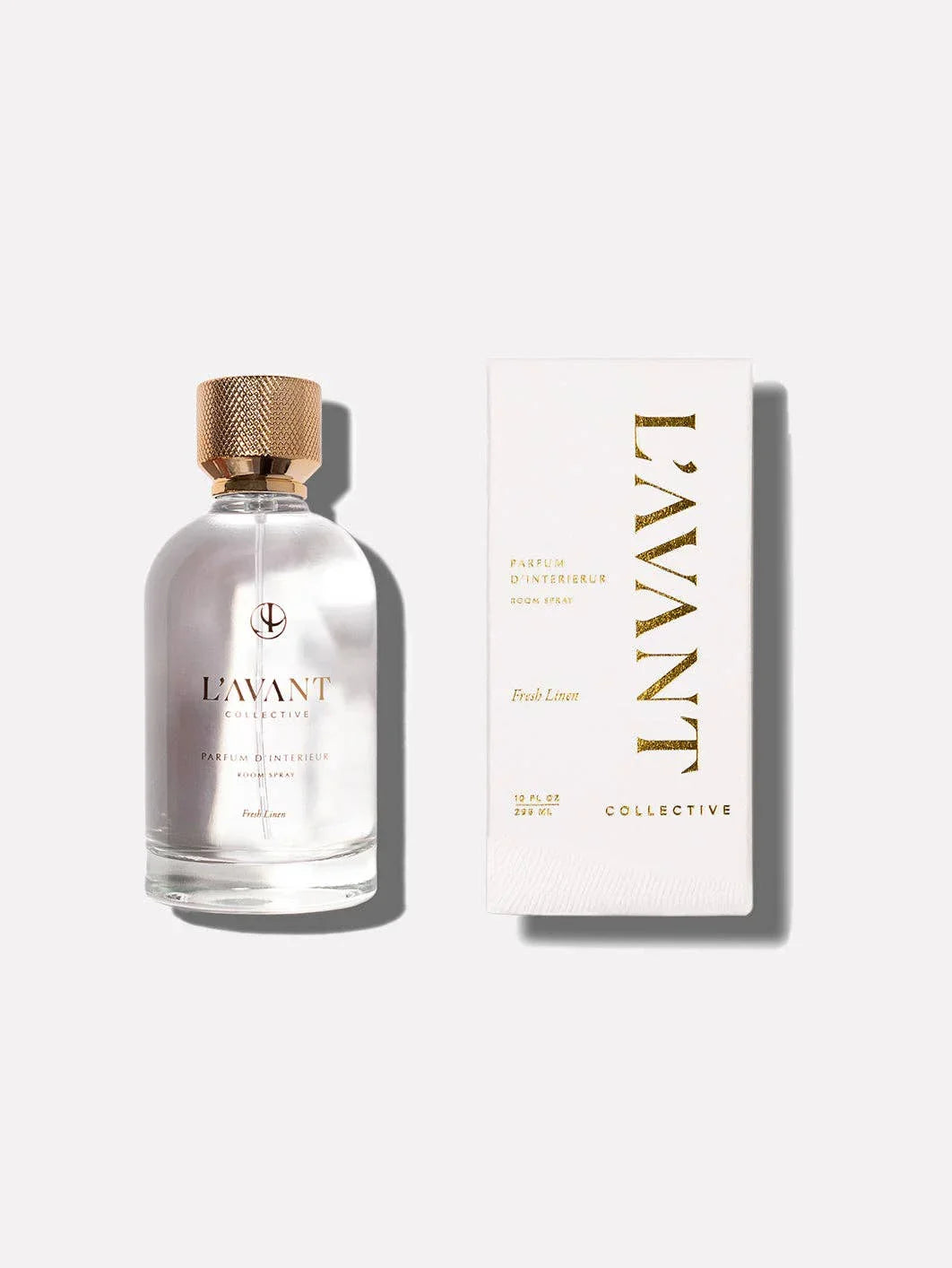 L'AVANT Collective room spray and box, Fresh Linen scent, Come see us at Awaken, Franklin, Tennessee