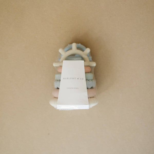 Marlowe & Co - Classic Silicone Stacking Teething Ring Toy 
