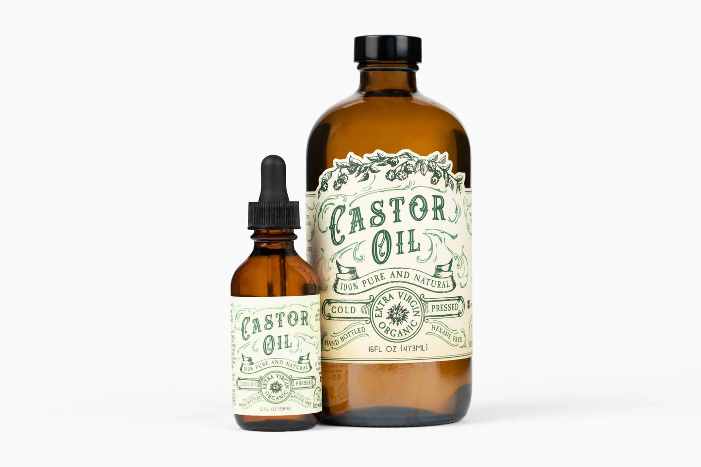 Roots And Leaves - Organic Cold Pressed Castor Oil Hexane Free USA bottled