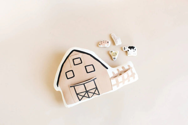 Imani + Kids by Imani Collective - Interactive Farmhouse + Animal Canvas Pillow