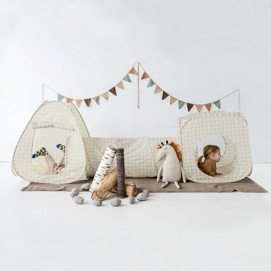 3 Sprouts - Recycled Fabric 3-in-1 Tent & Tunnel Set