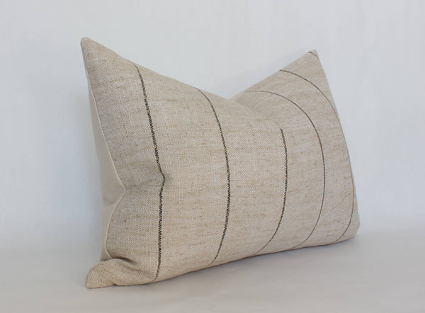 Textileish - Neutral Striped Pillow Cover, Natural Throw Pillow | Evans