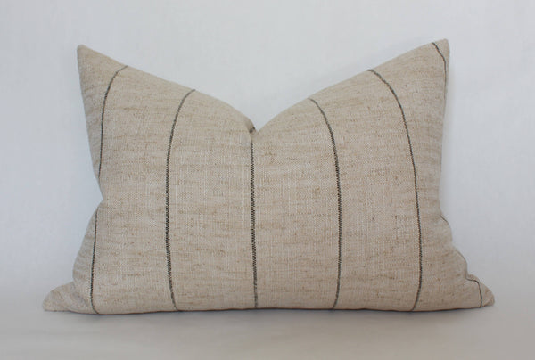 Textileish - Neutral Striped Pillow Cover, Natural Throw Pillow | Evans