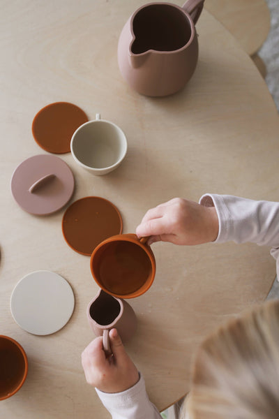 Marlowe & Co - Botanical Rose Silicone Tea Play Set