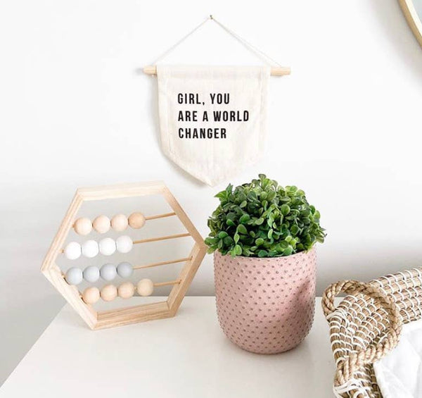 Imani + Kids by Imani Collective - World Changer Canvas Hang Sign