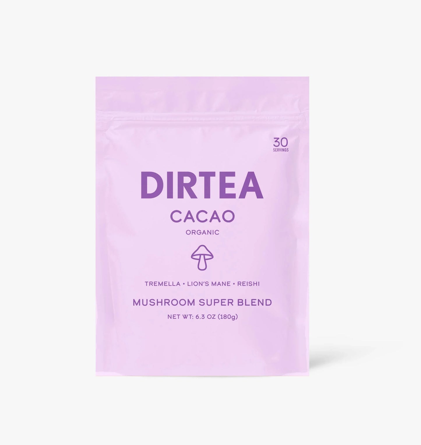 DIRTEA Cacao organic mushroom super blend pouch, Come see us at Awaken, Franklin, Tennessee