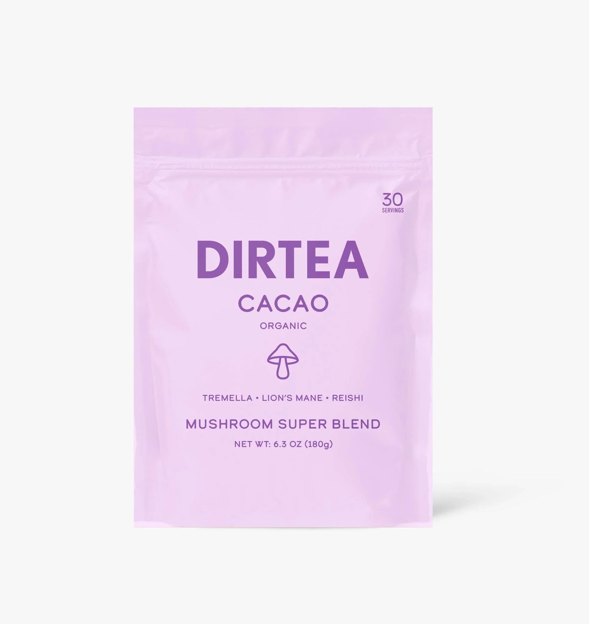DIRTEA Cacao organic mushroom super blend pouch, Come see us at Awaken, Franklin, Tennessee