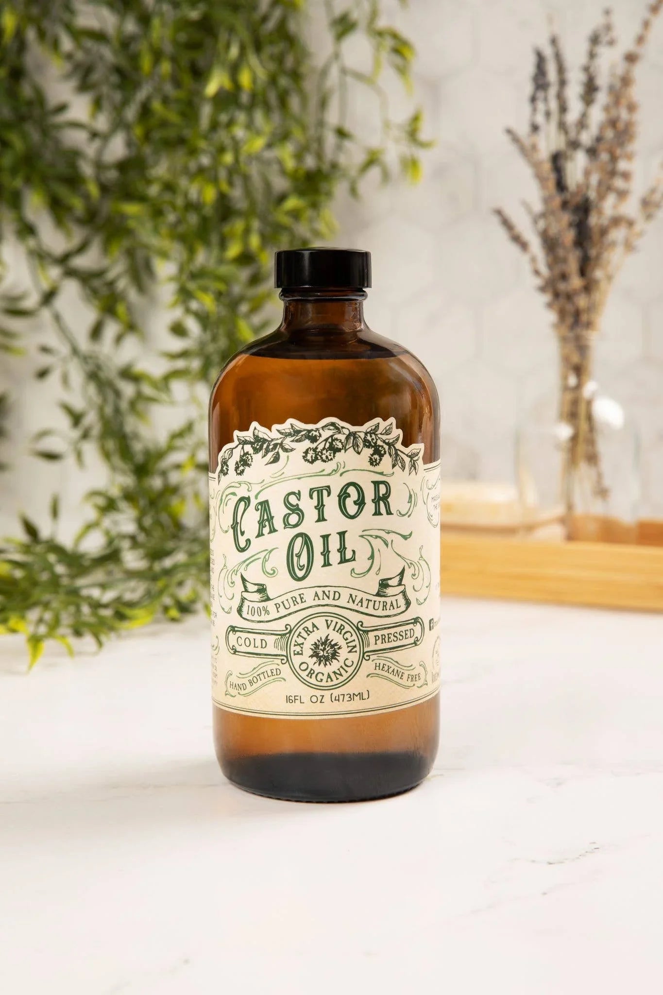 Roots And Leaves - Organic Cold Pressed Castor Oil Hexane Free USA bottled