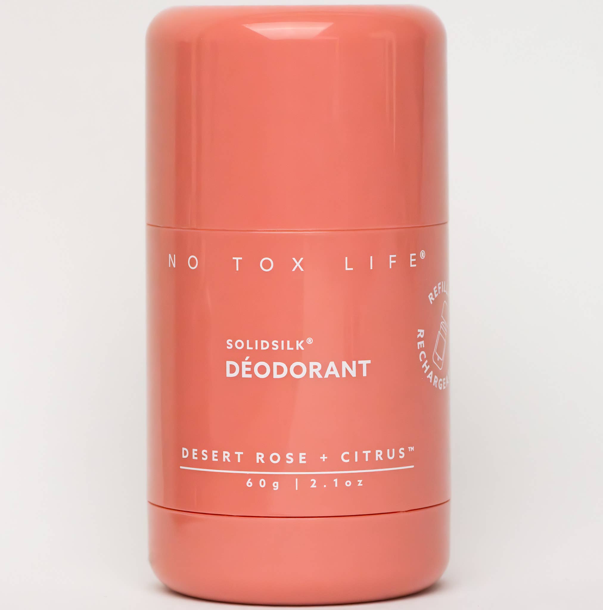 No Tox Life - SOLIDSILK® Deodorant (Desert Rose & Citrus) Refillable TUBE - No Tox Life