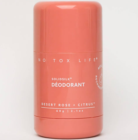 No Tox Life - SOLIDSILK® Deodorant (Desert Rose & Citrus) Refillable TUBE - No Tox Life