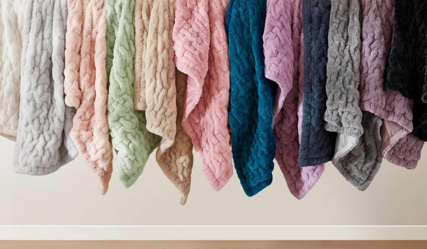 Olliix - Soft Ruched 50x60" Throw Blanket, Grey