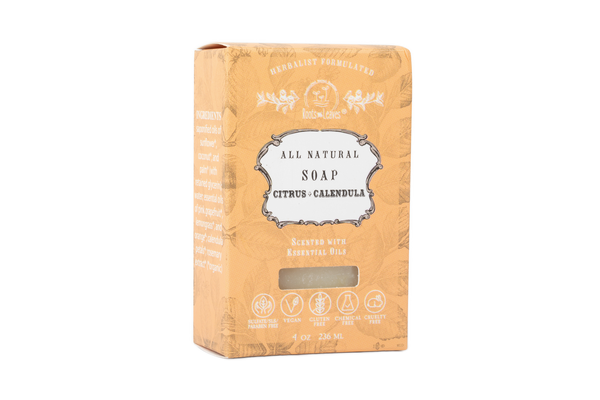 Roots And Leaves - Organic Vegan "Citrus + Calendula" Bar Soap