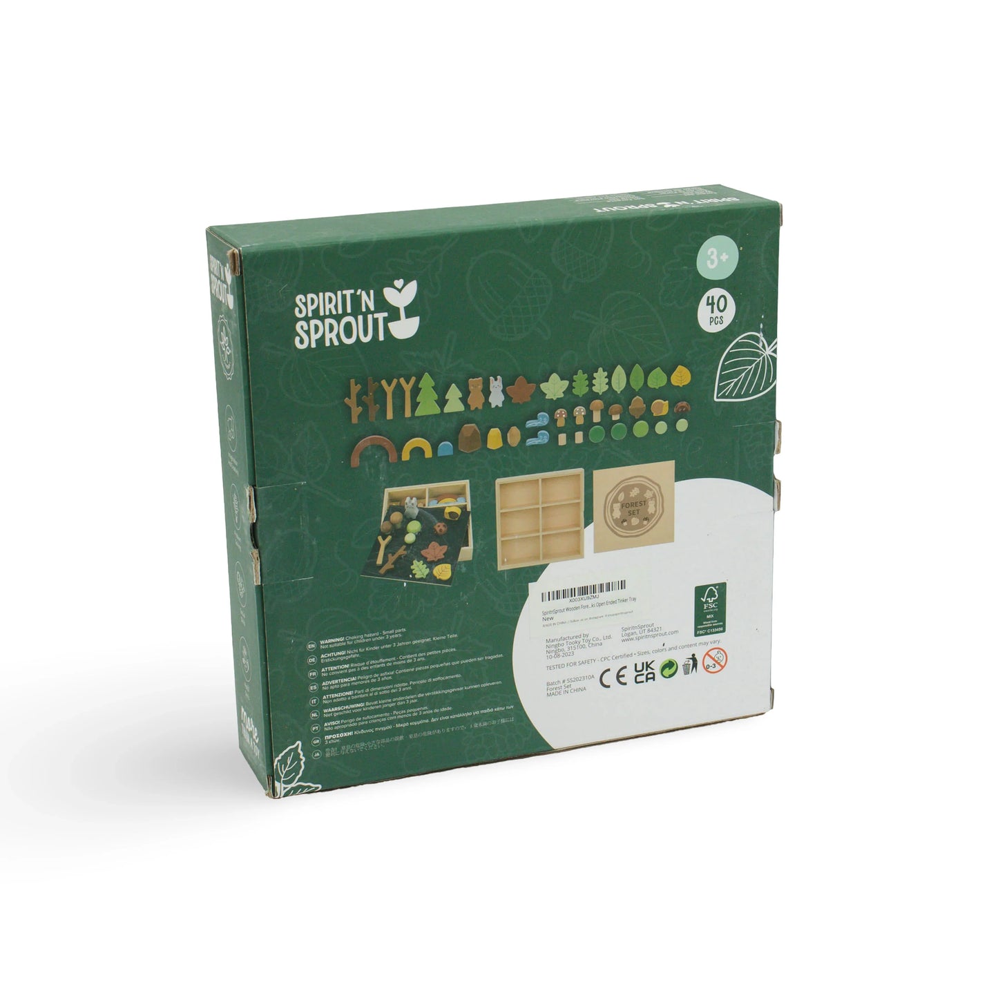 Spirit 'N Sprout 40-piece wooden forest playset for kids aged 3+, Come see us at Awaken, Franklin, Tennessee