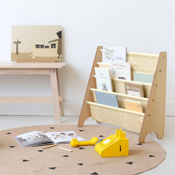 3 Sprouts - Recycled Fabric Kids Book Rack - Solid Colors
