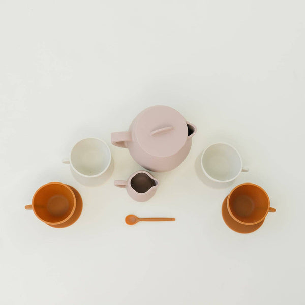 Marlowe & Co - Botanical Rose Silicone Tea Play Set