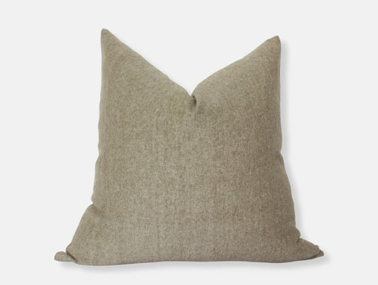 Textileish - Light Olive Pillow Cover, Olive Throw Pillow