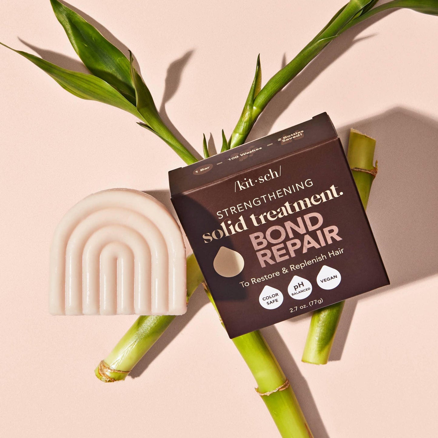 Kitsch bond repair solid hair treatment bar and box with bamboo, Come see us at Awaken, Franklin, Tennessee