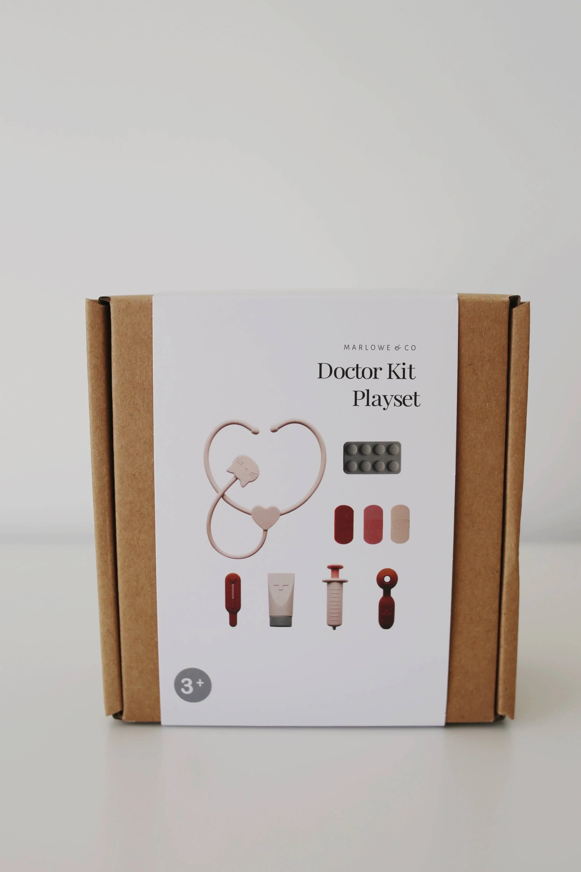 Marlowe & Co Doctor Kit Playset for kids 3+, minimalist packaging, Come see us at Awaken, Franklin, Tennessee