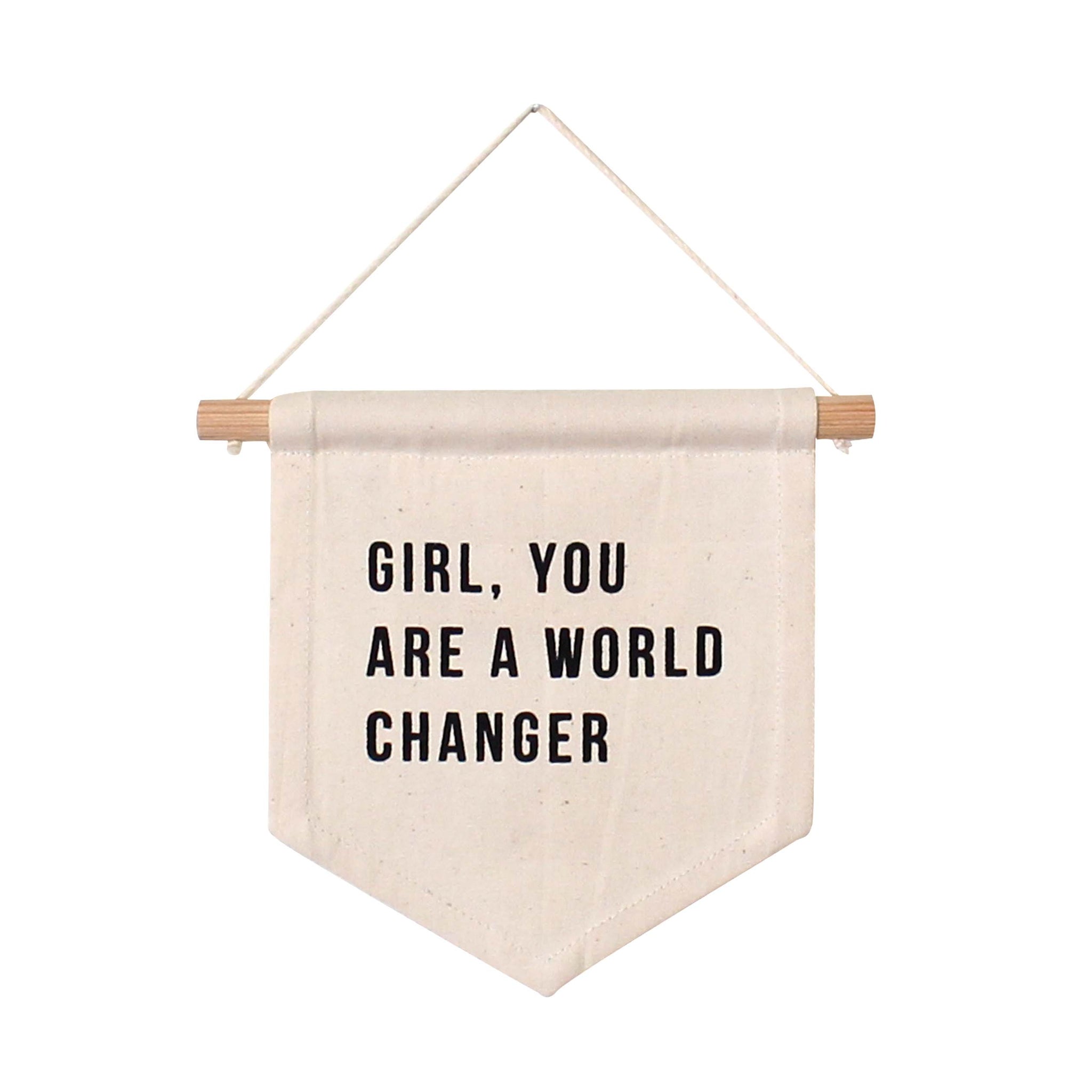 Imani + Kids by Imani Collective - World Changer Canvas Hang Sign