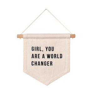 Imani + Kids by Imani Collective - World Changer Canvas Hang Sign