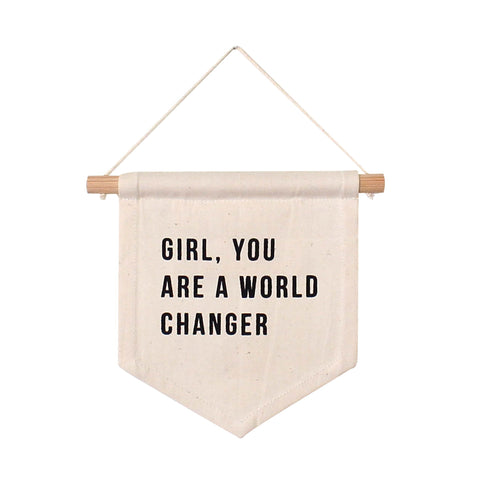 Imani + Kids by Imani Collective - World Changer Canvas Hang Sign