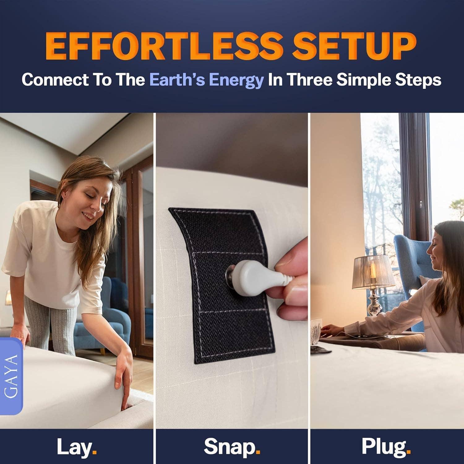 Woman setting up grounding mat in three steps, Come see us at Awaken, Franklin, Tennessee.