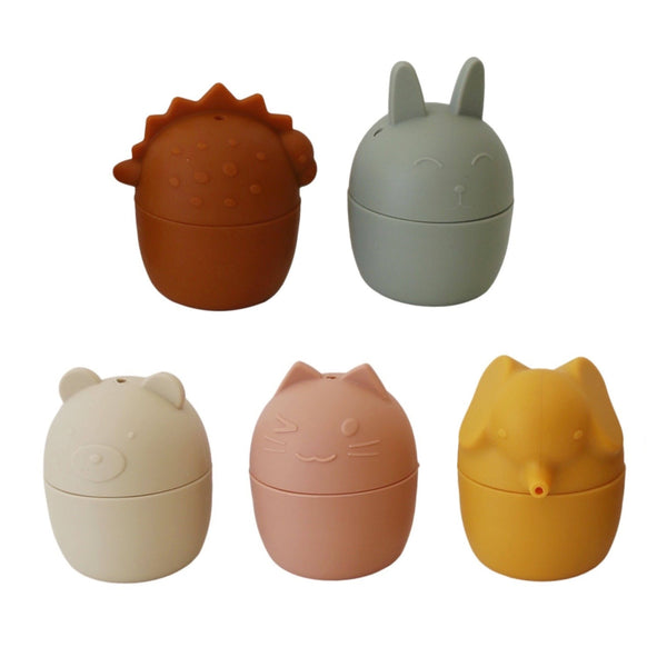Marlowe & Co - Animal Mold Free Silicone Bath Toy Set 