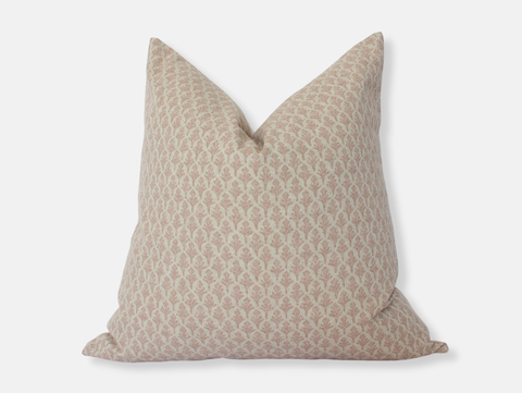 Textileish - Neutral Floral Pillow Cover, Blush Pillow Cover | Lotus