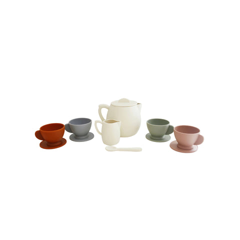 Marlowe & Co - Cream Multi Mix Silicone Tea Play Set