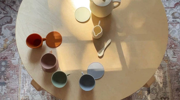 Marlowe & Co - Cream Multi Mix Silicone Tea Play Set