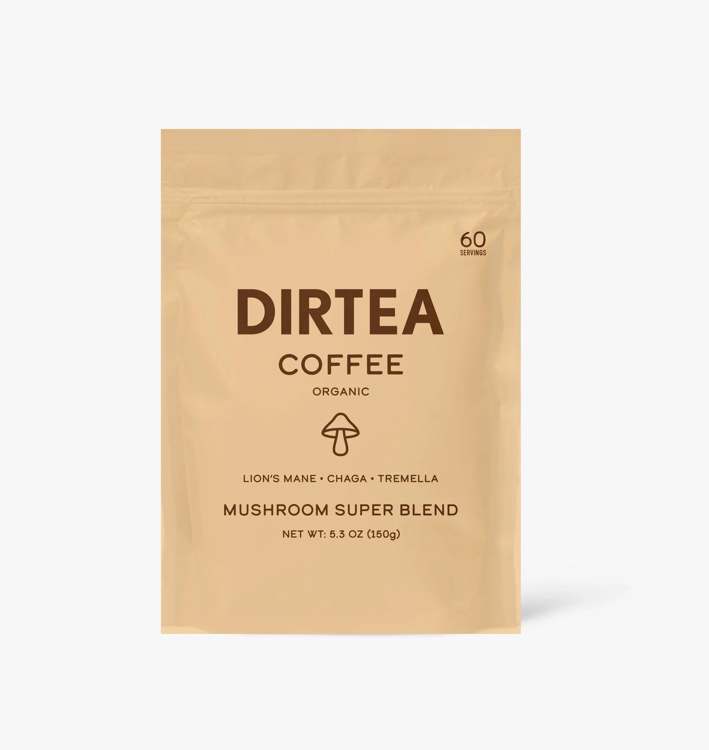 DIRTEA organic mushroom coffee bag, Mushroom Super Blend, Come see us at Awaken, Franklin, Tennessee