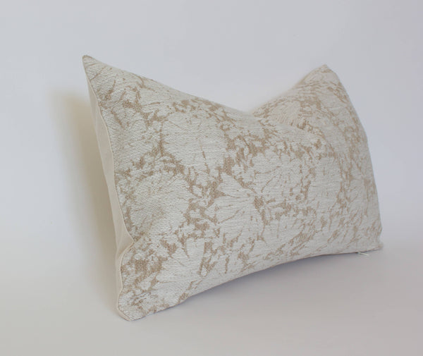 Textileish - Cream Floral Throw Pillow Cover, Ivory Pillow | Evielle