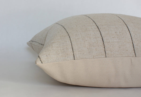 Textileish - Neutral Striped Pillow Cover, Natural Throw Pillow | Evans