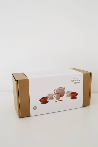 Marlowe & Co - Botanical Rose Silicone Tea Play Set
