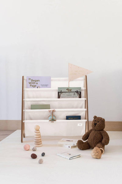 3 Sprouts - Recycled Fabric Kids Book Rack - Solid Colors