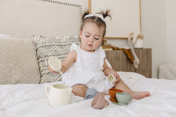 Marlowe & Co - Cream Multi Mix Silicone Tea Play Set