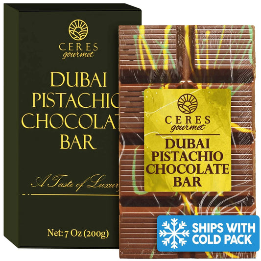 Dubai Chocolate Pistachio Bar with Gift-Ready for Christmas