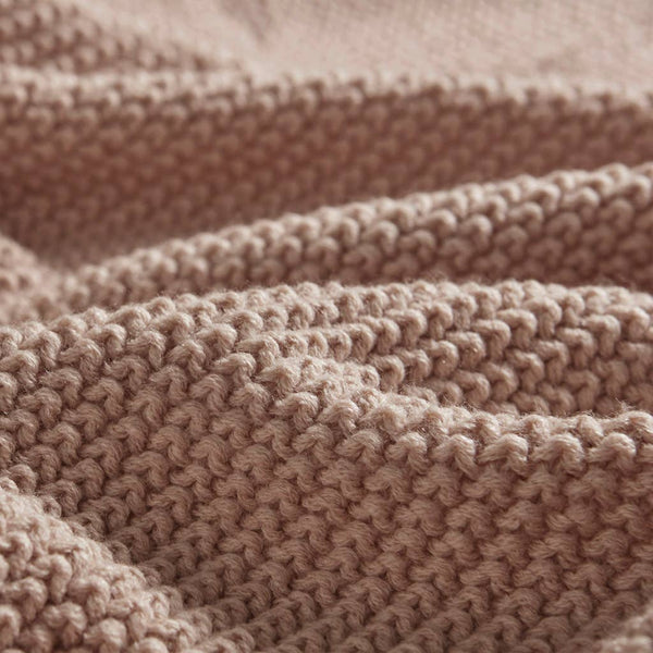 Olliix - Classic Acrylic Knit Throw 50x60", Soft Throw Blanket, Brown