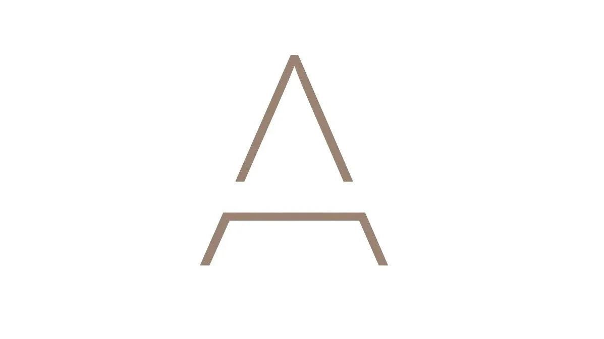 Minimalist brown Awaken logo with geometric lines on white background. Come see us at Awaken, Franklin, Tennessee.